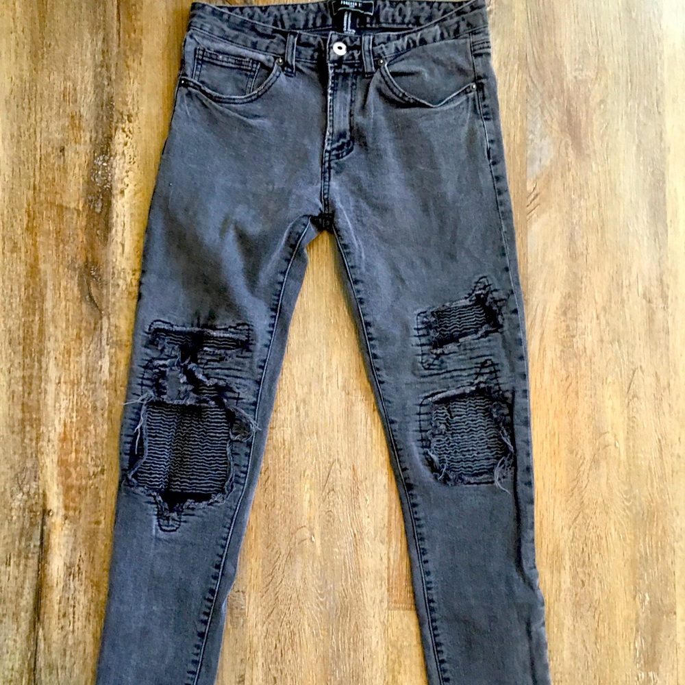 Men’s Acid Grey Skinny Jeans